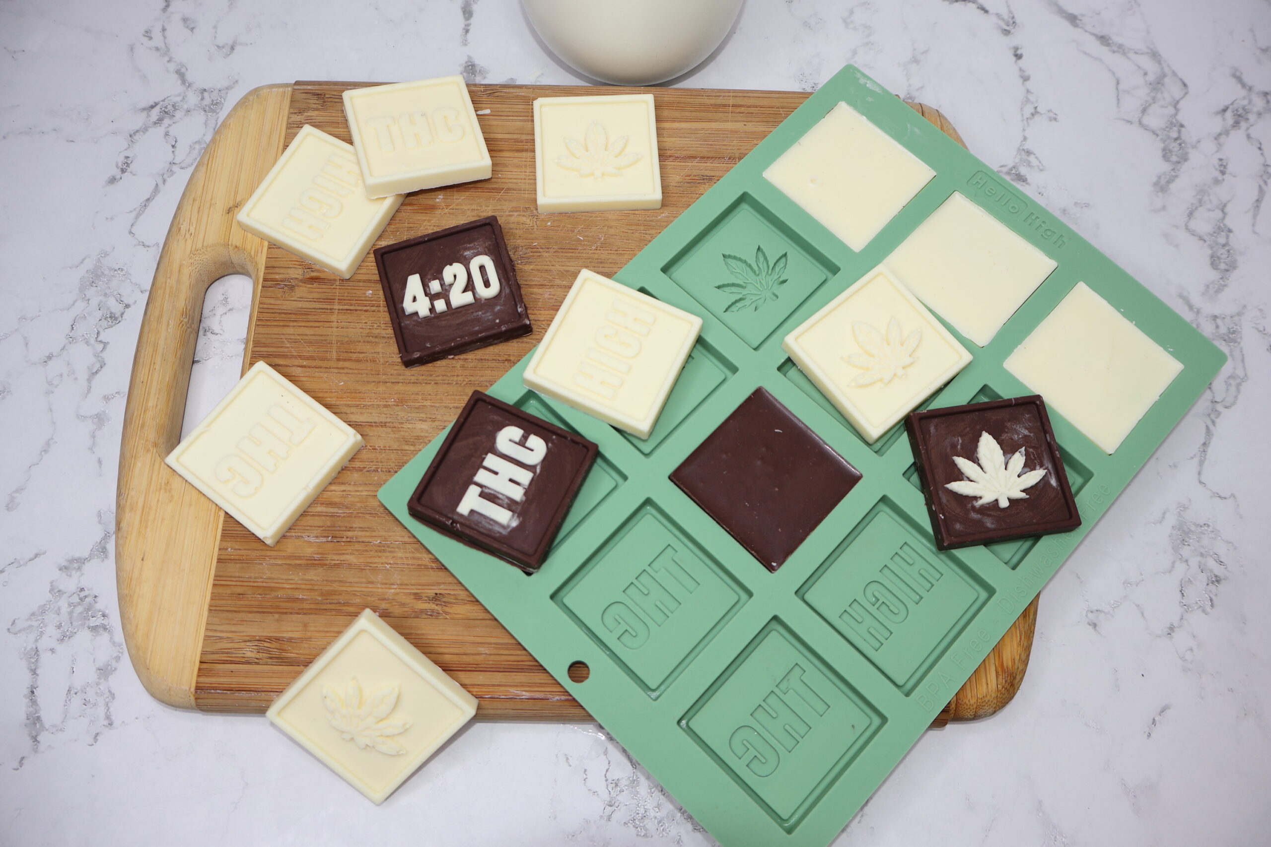 silicone cannabis chocolate molds
