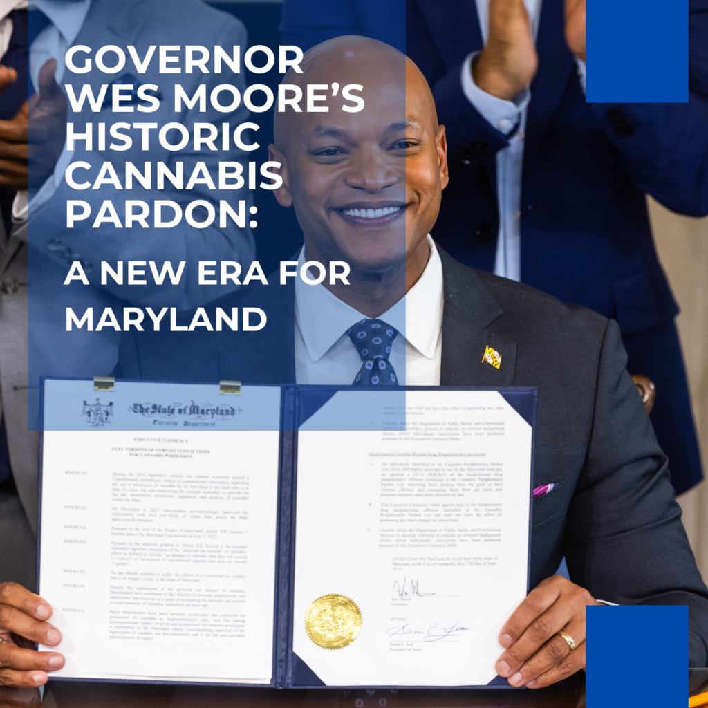 Maryland Governor Wes Moore holding bill that pardoned 175,000 cannabis offenses
